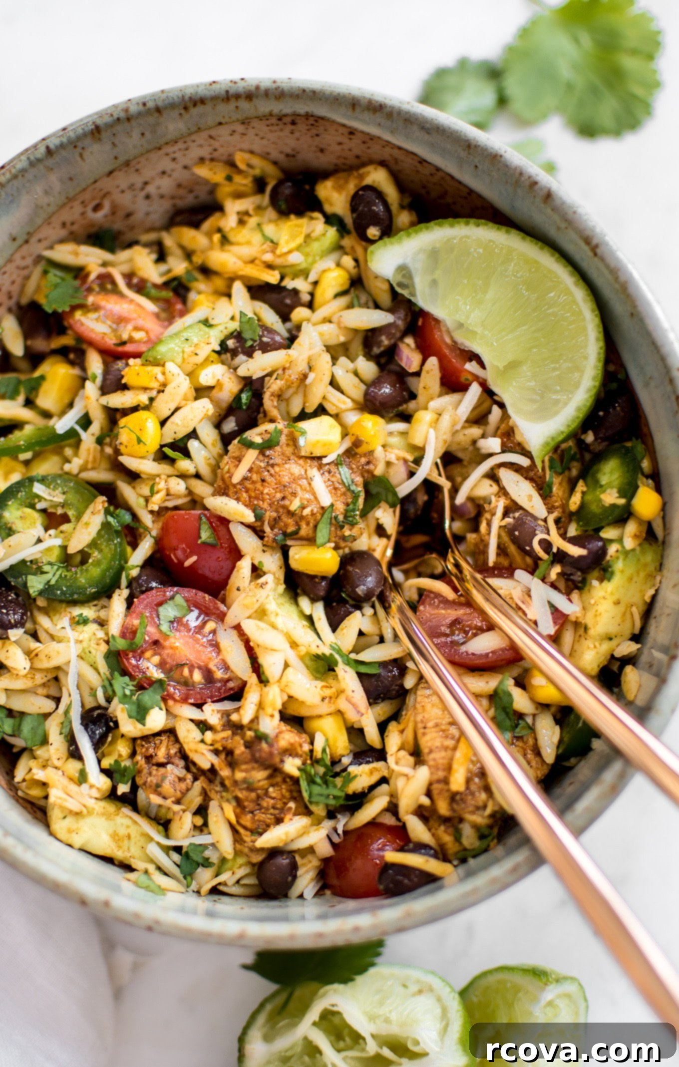 30+ Flavor-Packed Meal Prep Salads You'll Crave 36 Mexican Chicken Salad with Orzo via Salt & Lavender, a quick and healthy meal.