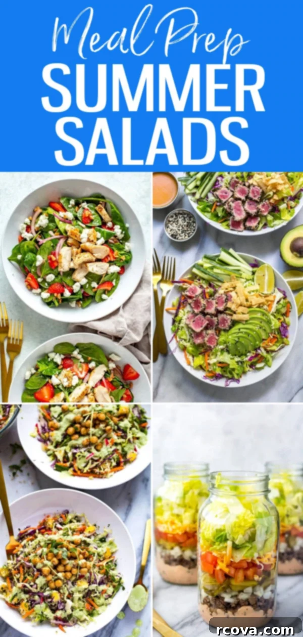 30+ Flavor-Packed Meal Prep Salads You'll Crave 39 These 15+ Delicious Meal Prep Summer Salad Recipes are perfect to make ahead - they're a great way to enjoy seasonal fruits and vegetables! #salad #summer #mealprep