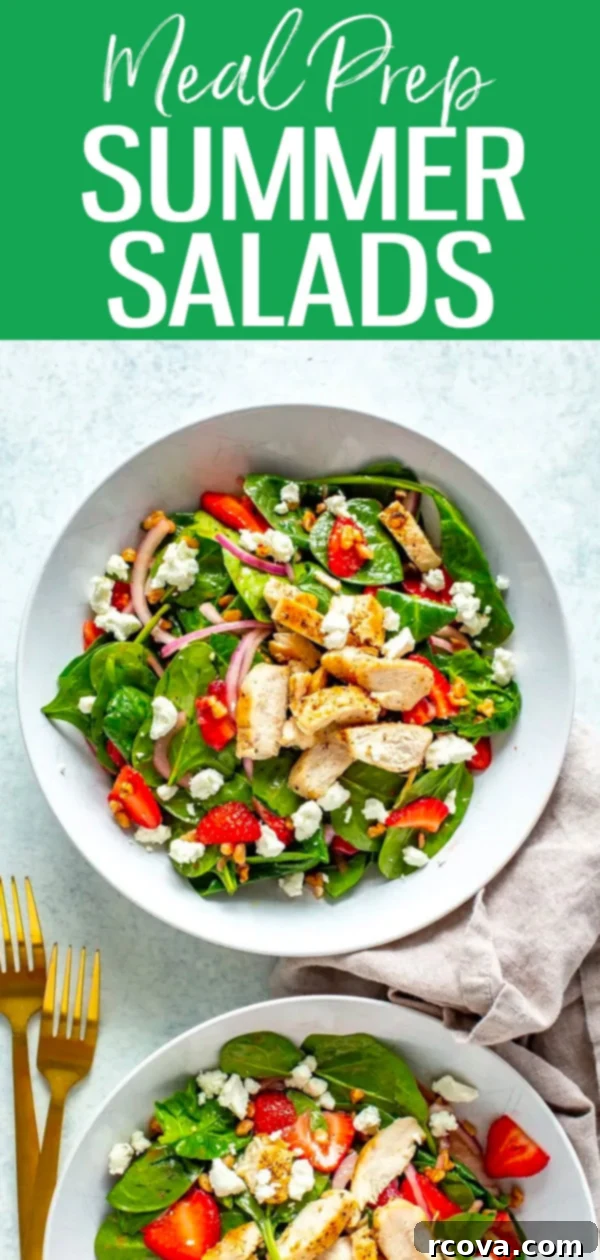 30+ Flavor-Packed Meal Prep Salads You'll Crave 40 These 15+ Delicious Meal Prep Summer Salad Recipes are perfect to make ahead - they're a great way to enjoy seasonal fruits and vegetables! #salad #summer #mealprep