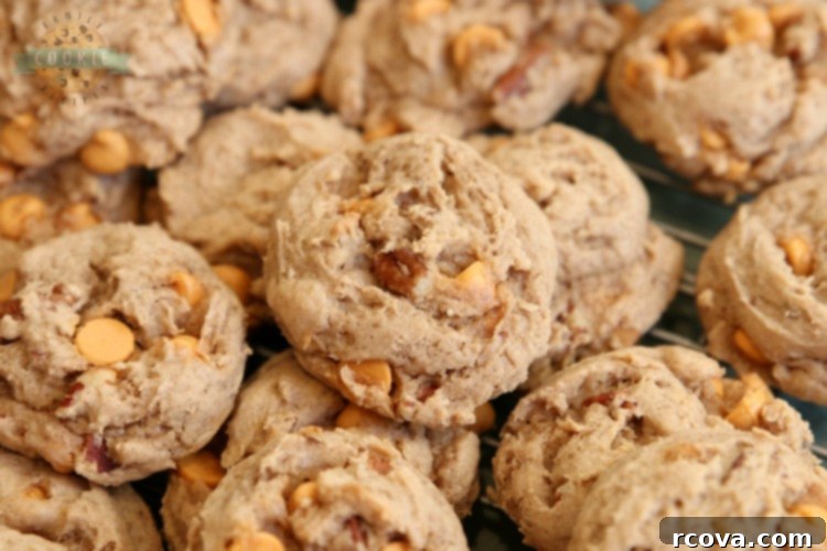 Easy Caramel Spice Cake Mix Cookies 9 Close up of a freshly baked Caramel Spice Cake Mix Cookie