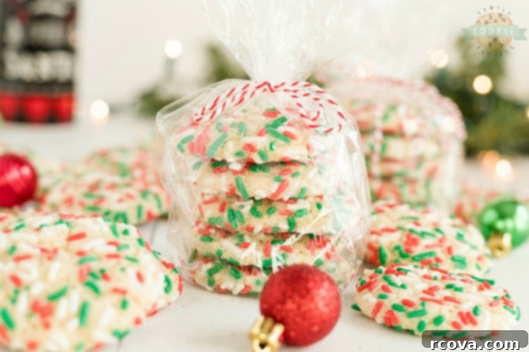 Festive Sprinkle Cookies 10 Christmas Sprinkle Cookies for neighbor gifts