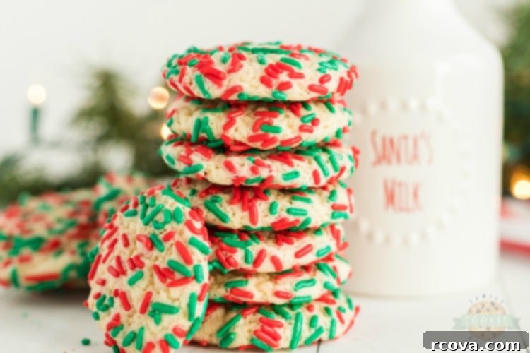 Festive Sprinkle Cookies 9 how to make Christmas Sprinkle Cookies