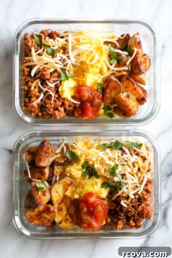 Fuel Your Mornings: Healthy Breakfast Prep 22 Meal Prep Breakfast Taco Scramble via SkinnyTaste