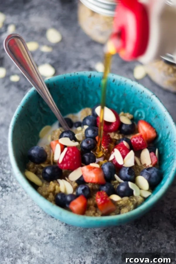 Fuel Your Mornings: Healthy Breakfast Prep 23 Berry Quinoa Breakfast Meal Prep via Sweet Peas and Saffron
