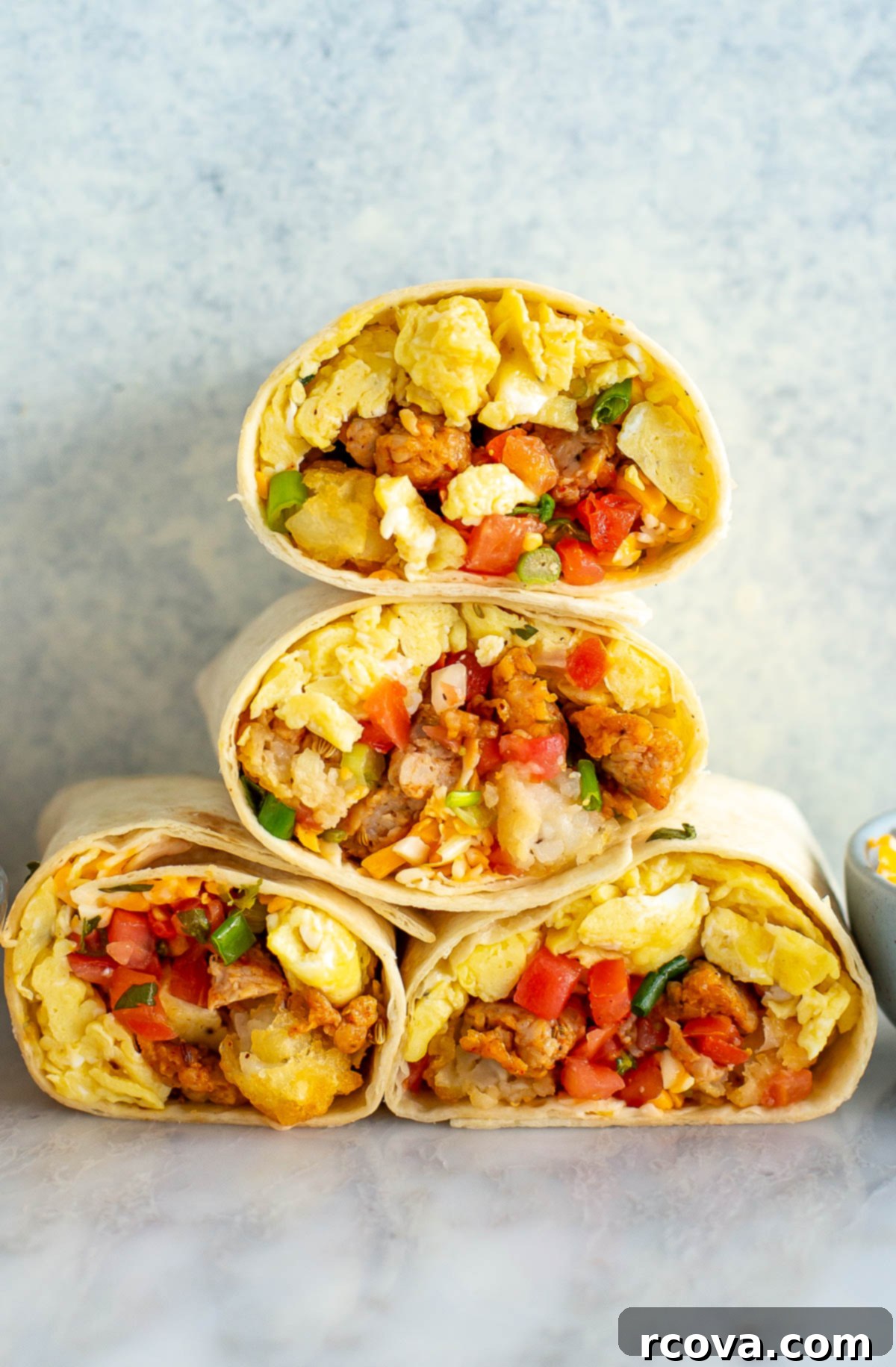 Fuel Your Mornings: Healthy Breakfast Prep 33 overhead shot of breakfast burrito 4