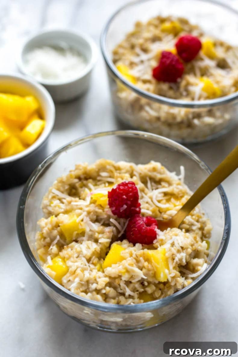 Fuel Your Mornings: Healthy Breakfast Prep 6 Pina Colada Instant Pot Steel Cut Oats