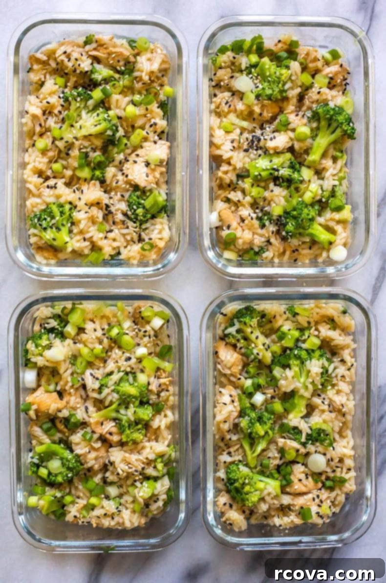 Delicious Instant Pot Honey Garlic Chicken Meals 2 Honey Garlic Chicken Meal Prep Bowls - A healthy and easy make-ahead lunch