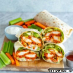 Ultimate Buffalo Chicken Wraps 11 Crunchy buffalo chicken wraps