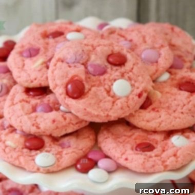 Strawberry Cloud Cookies 4 Strawberry Cake Mix Cookies are soft & sweet and made with just 4 ingredients! Super simple to make these cute, festive cake mix cookies. The strawberry flavor is just perfect.