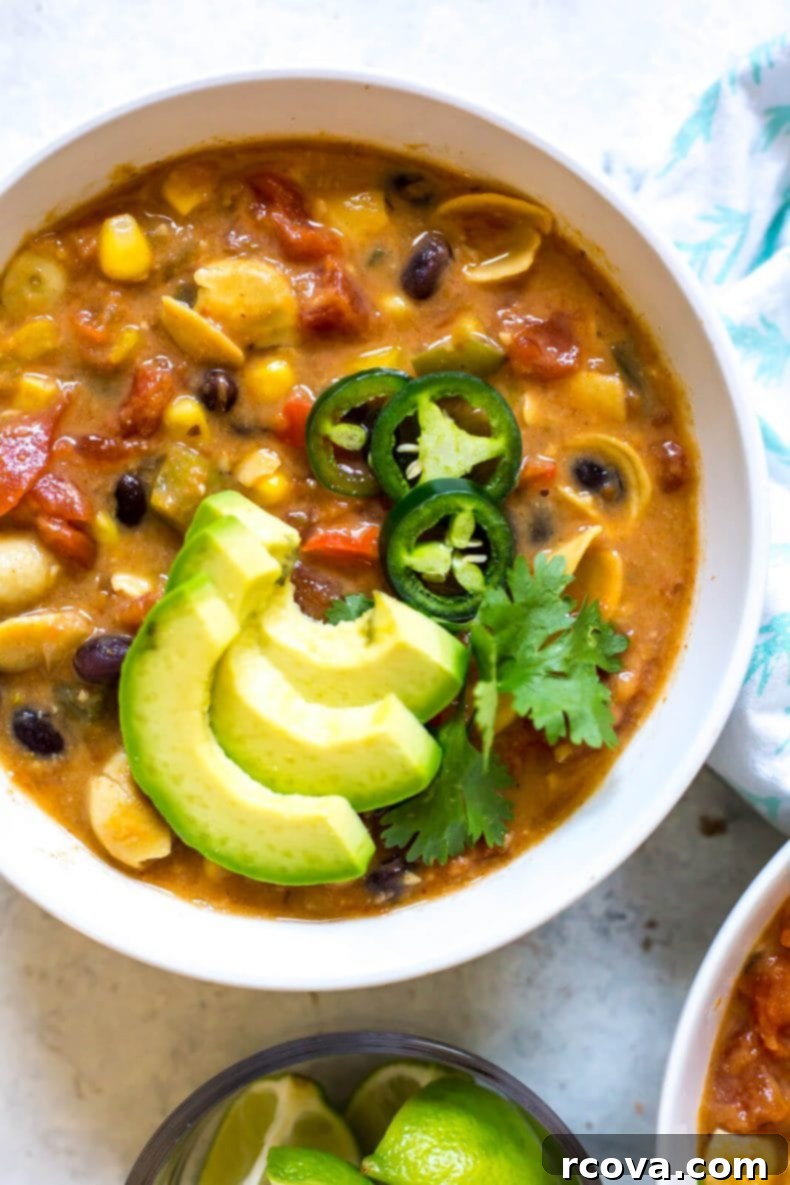 Instant Pot Vegetarian and Gluten Free Taco Soup 6 Wholesome ingredients for taco soup
