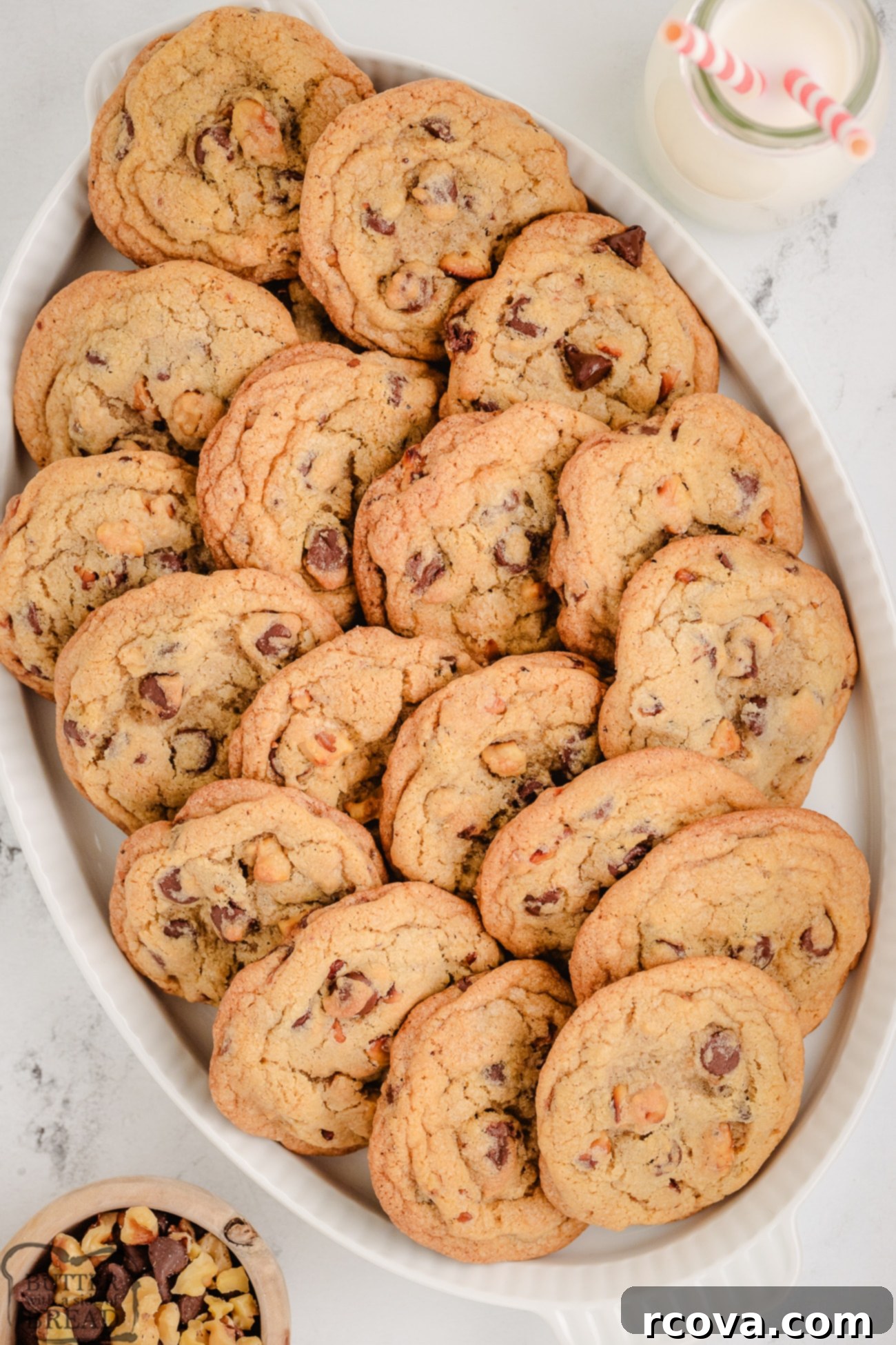 Toasted Walnut Chocolate Chip Delights 3 plateful of toasted walnut cookies