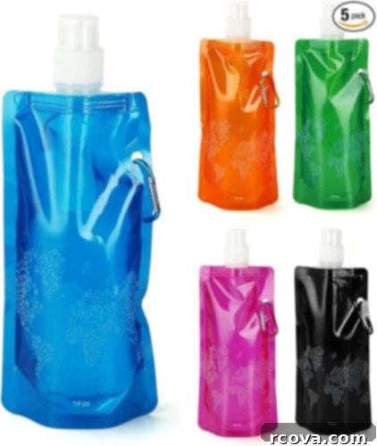 Culinary Curation: Gifts for Gourmet & Get-Ahead Cooks 17 Assorted foldable water bottles, convenient for travel, hiking, and festivals.