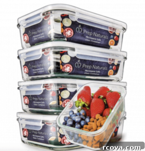Culinary Curation: Gifts for Gourmet & Get-Ahead Cooks 38 Stack of glass meal prep bowls with airtight lids, a staple for organized kitchens.