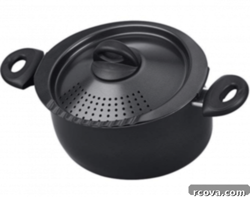 Culinary Curation: Gifts for Gourmet & Get-Ahead Cooks 46 Bialetti Pasta Pot with integrated strainer for easy pasta draining.