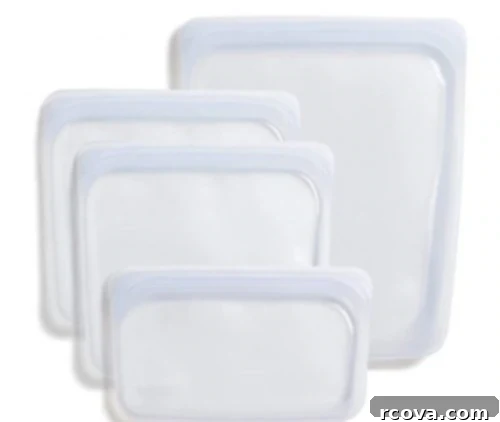 Culinary Curation: Gifts for Gourmet & Get-Ahead Cooks 47 Colorful silicone reusable bags, freezer-friendly and dishwasher safe, for eco-conscious food storage.