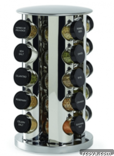 Culinary Curation: Gifts for Gourmet & Get-Ahead Cooks 48 Compact spice tower for organizing and neatly storing dried herbs and spices.