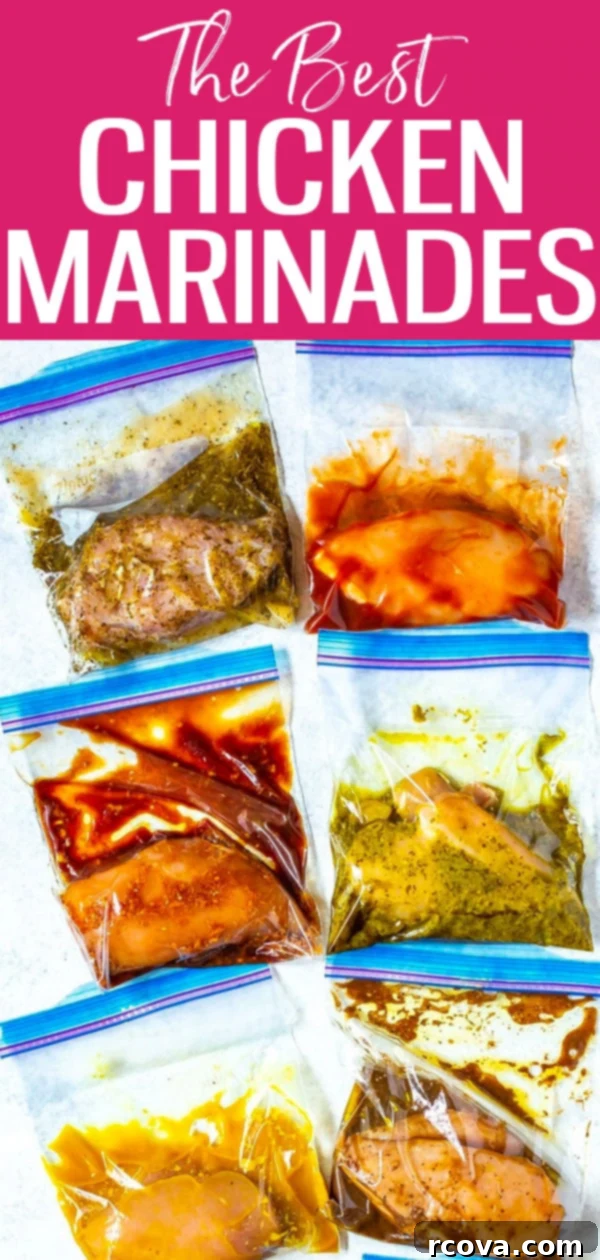 Unlock Flavor: 8 Must-Try Chicken Marinades 16 These chicken marinade recipes include everything from teriyaki to honey mustard and fajita. Most have 5 ingredients or less! #chickenmarinades #mealprepchicken