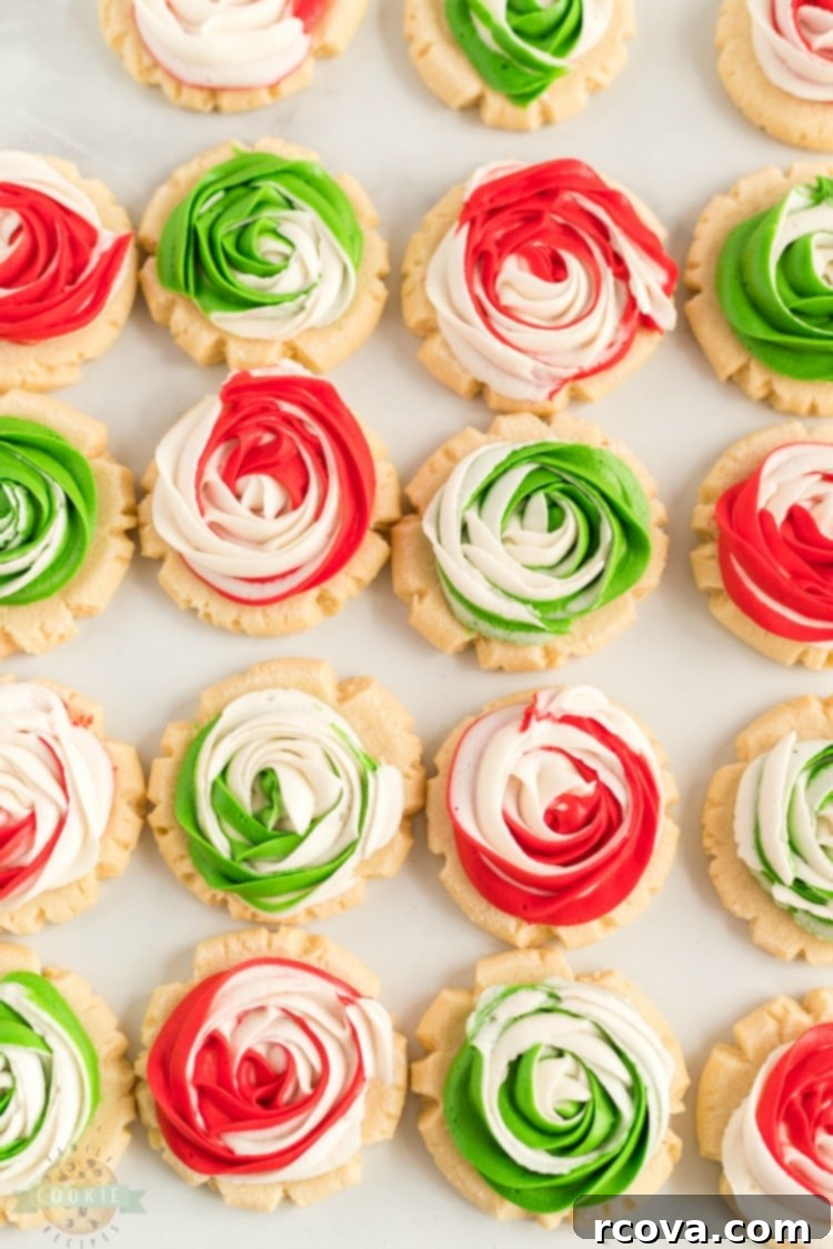 Iced Rose Sugar Cookies 11 Christmas Rose Sugar Cookies