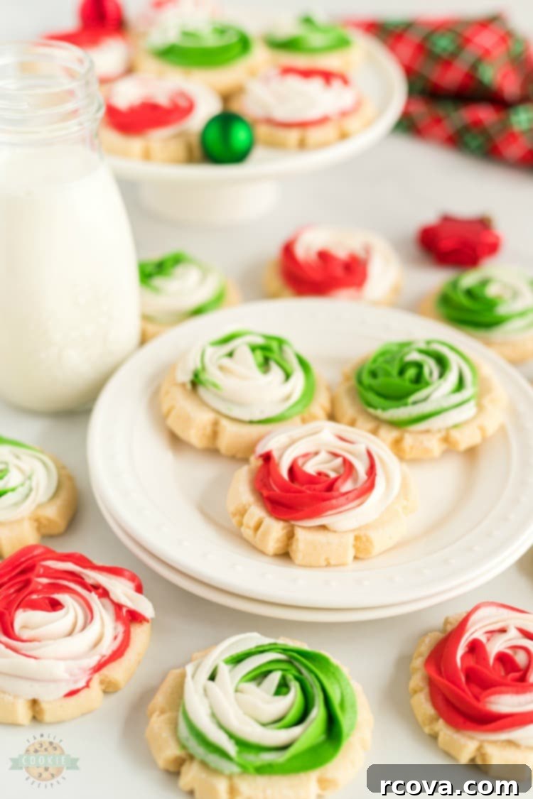 Iced Rose Sugar Cookies 13 Christmas Rose Sugar Cookies