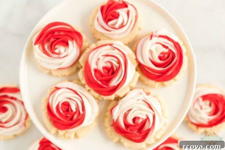 Iced Rose Sugar Cookies 14 Christmas Rose Sugar Cookies