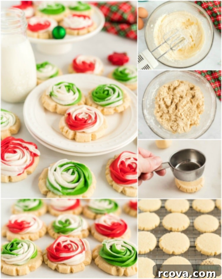 Iced Rose Sugar Cookies 15 Christmas Rose Sugar Cookies