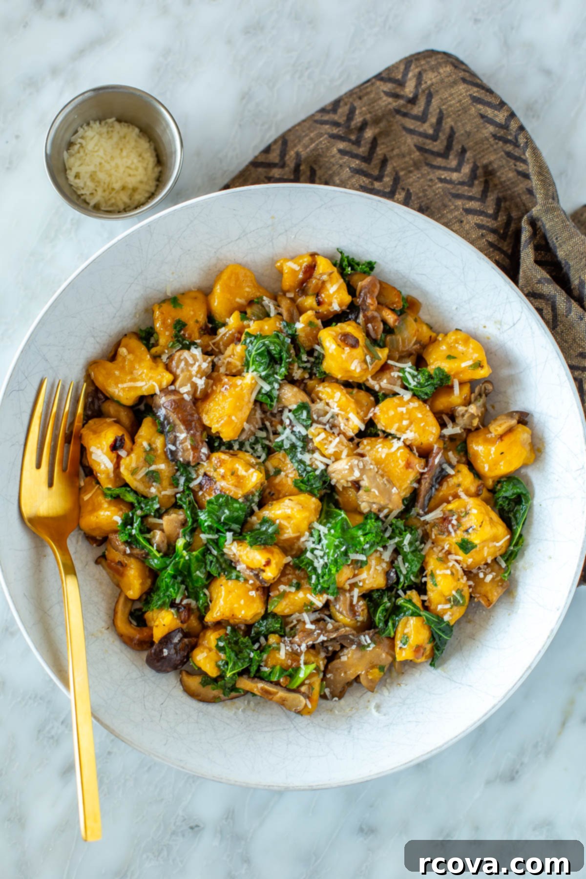 Autumn's Best: 40+ Butternut Squash Recipes to Savor 20 A plate of butternut squash gnocchi.