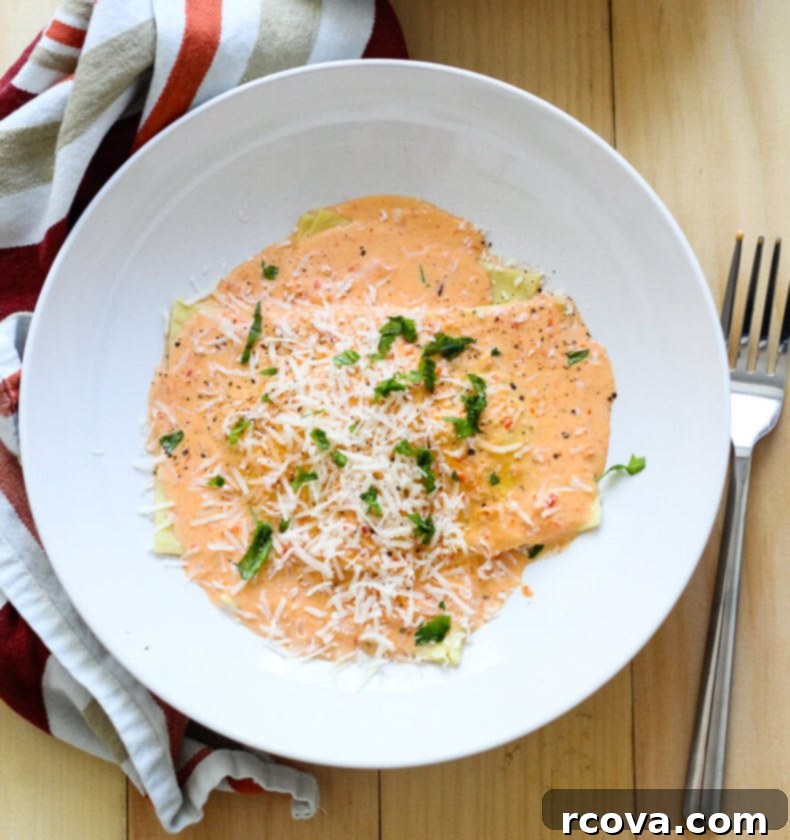 Autumn's Best: 40+ Butternut Squash Recipes to Savor 22 Butternut Squash Ravioli in a Red Pepper Cream Sauce