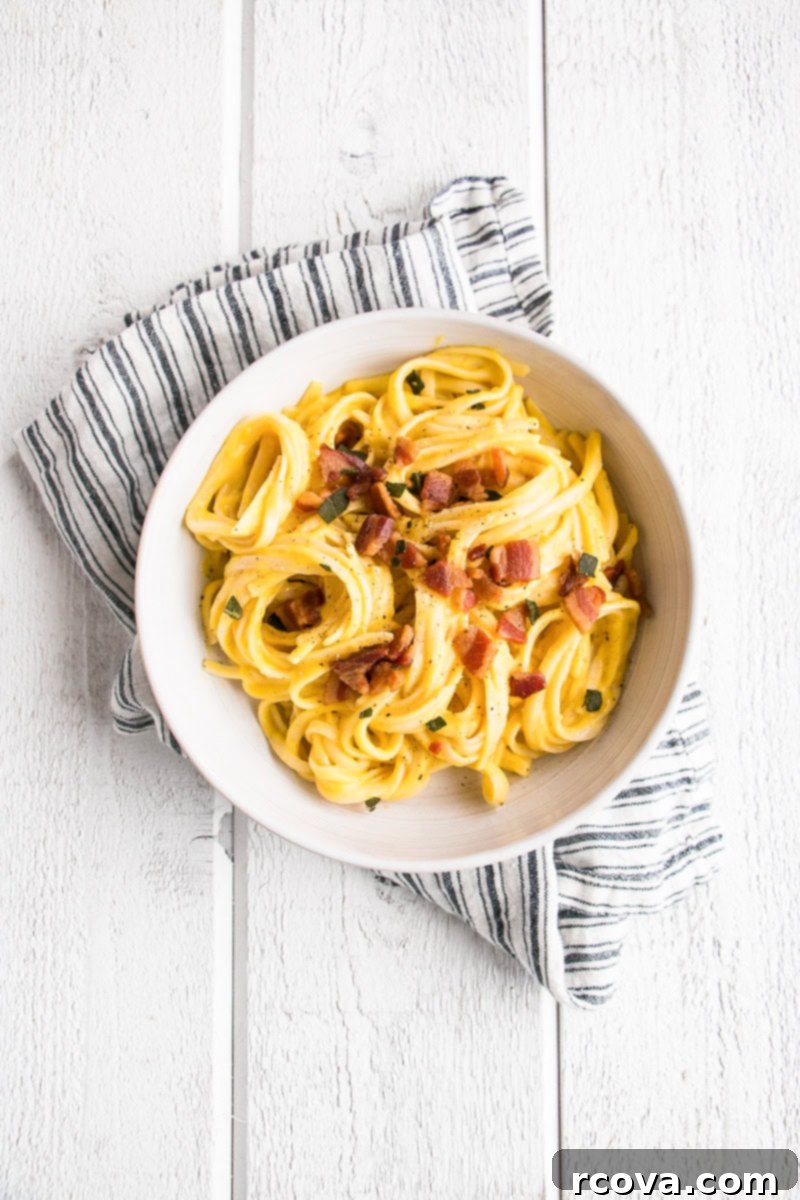Autumn's Best: 40+ Butternut Squash Recipes to Savor 25 Bowl of butternut squash carbonara
