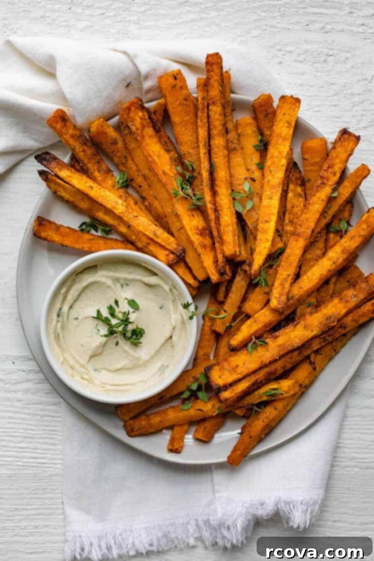 Autumn's Best: 40+ Butternut Squash Recipes to Savor 32 Butternut squash fries with sauce for dipping