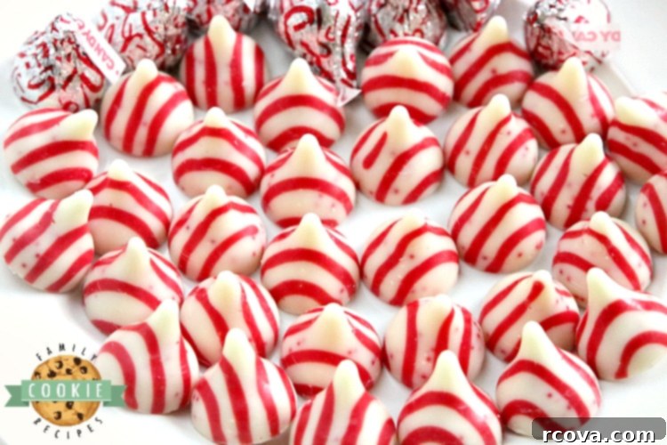 Holiday Chocolate Peppermint Blossoms 4 Candy cane kisses for chocolate peppermint blossoms