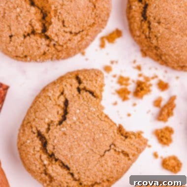 Spiced Pumpkin Gingersnap Cookies 8 pumpkin gingersnap cookies with a bite