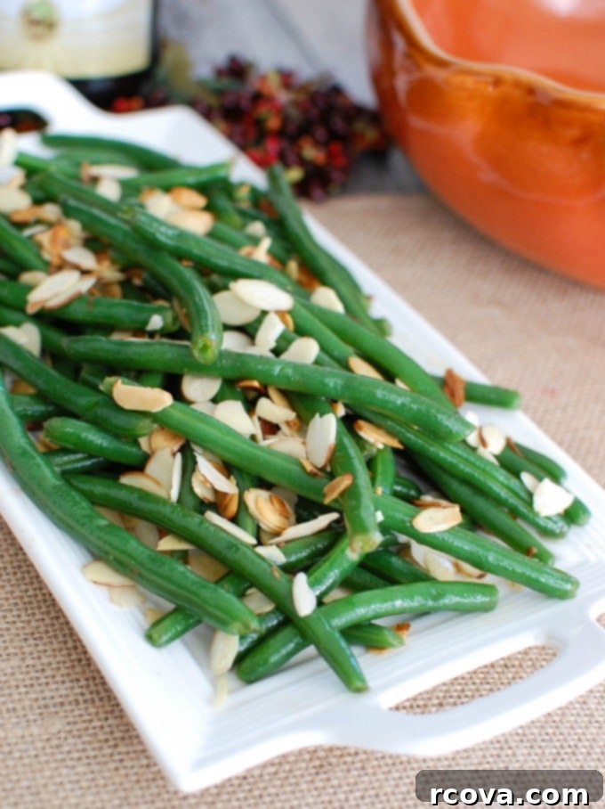 Wholesome Thanksgiving Delights 14 Green Beans with Brown Butter and Toasted Almonds via A Cedar Spoon