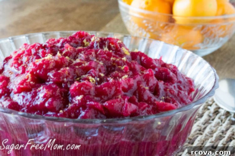 Wholesome Thanksgiving Delights 18 4 Ingredient Sugar Free Low Carb Keto Cranberry Sauce via Sugar-Free Mom