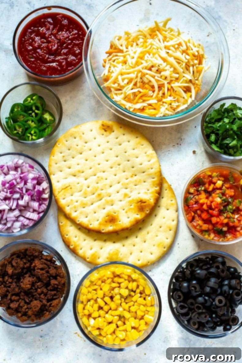 Make-Ahead Individual Taco Pizzas 4 Meal Prep Individual Taco Pizza