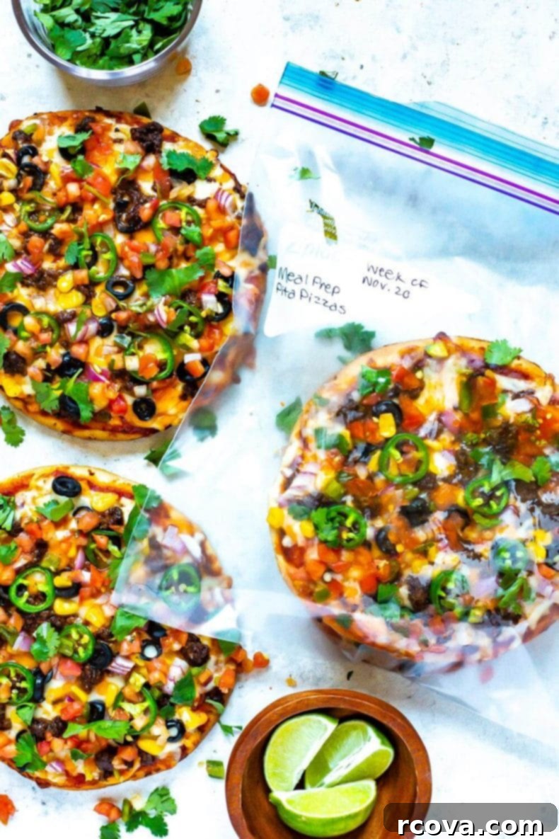 Make-Ahead Individual Taco Pizzas 5 Meal Prep Individual Taco Pizza