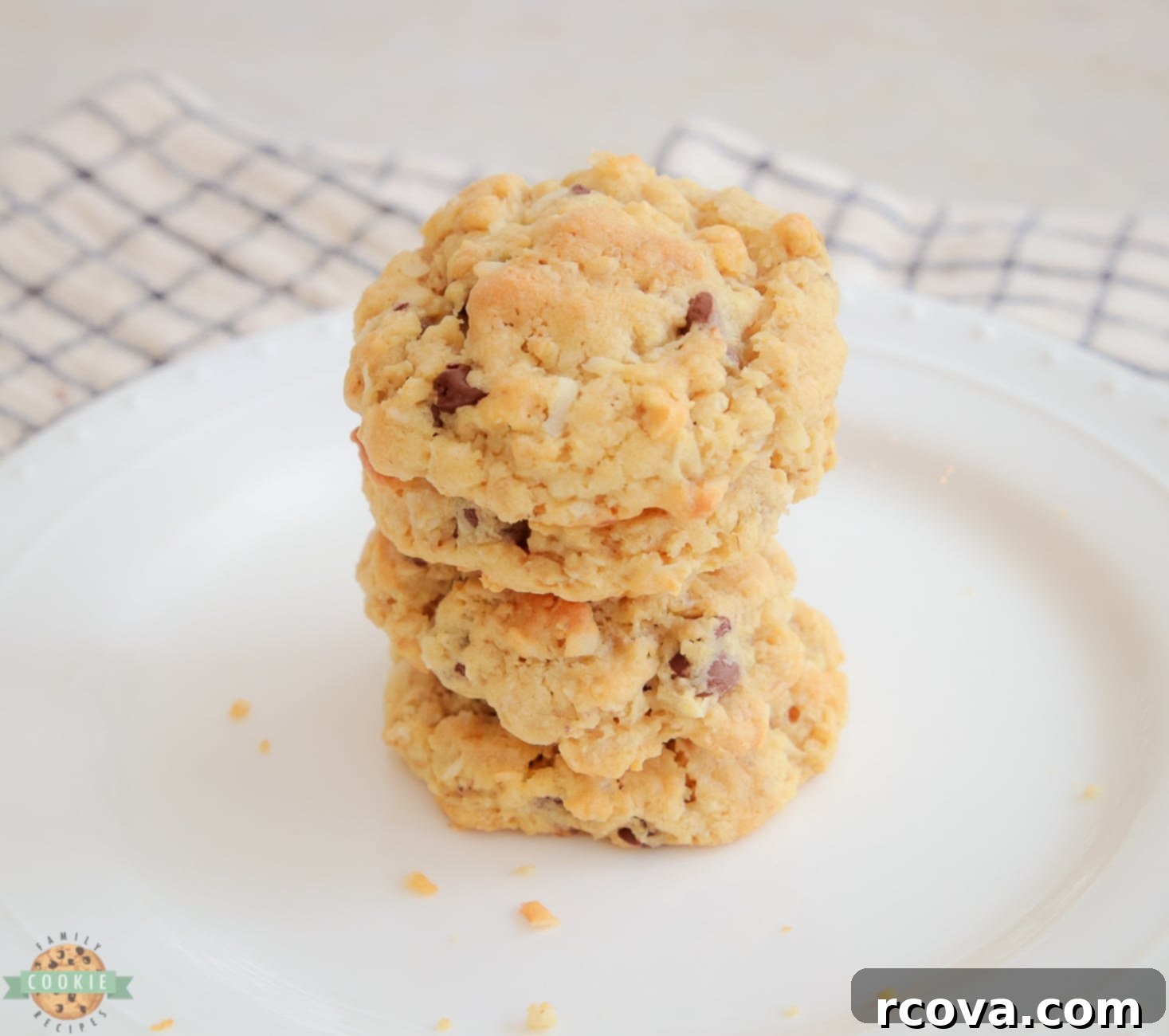 Trailblazer Chocolate Chip Cookies 3 stack of Ranger cookies