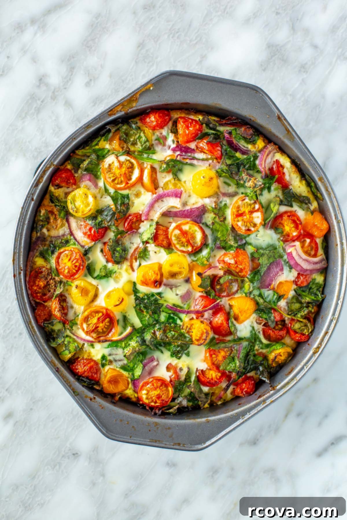 Effortless Weekly Meal Prep 9 A beautifully baked egg white frittata, fresh out of the pan and ready for portioning as a high-protein meal prep breakfast.