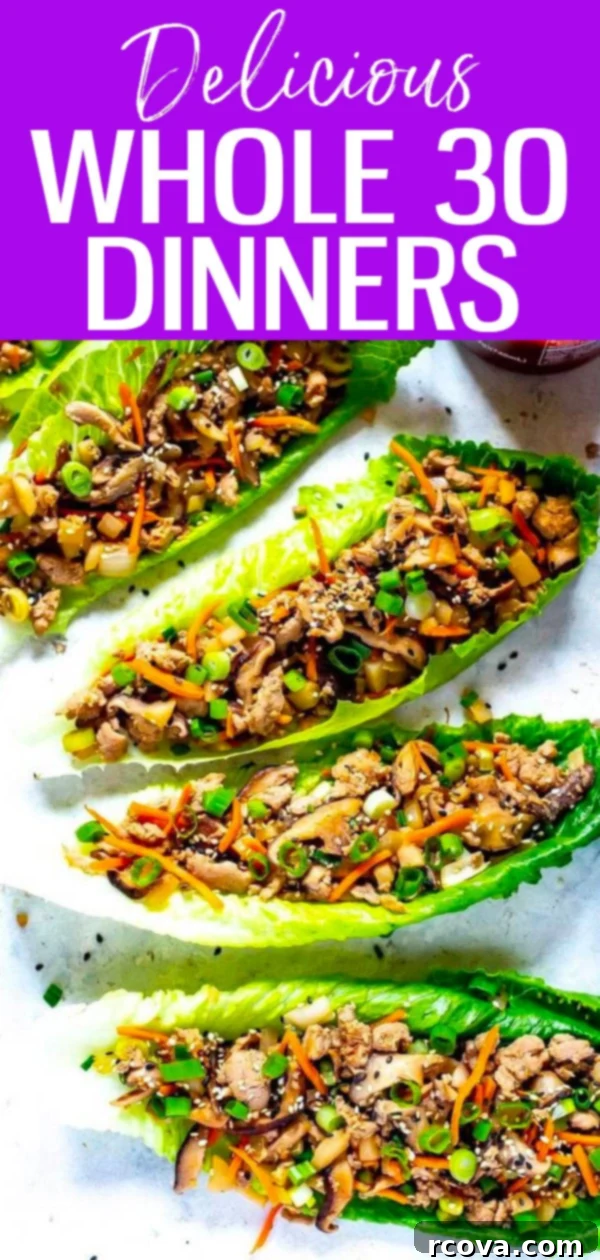 Unlock Flavor: 20 Essential Whole30 Dinner Recipes 5 These Whole30 Dinner Recipes will help you kickstart your next round of healthy eating in a delicious way with tons of flavourful recipes! #whole30 #whole30dinner