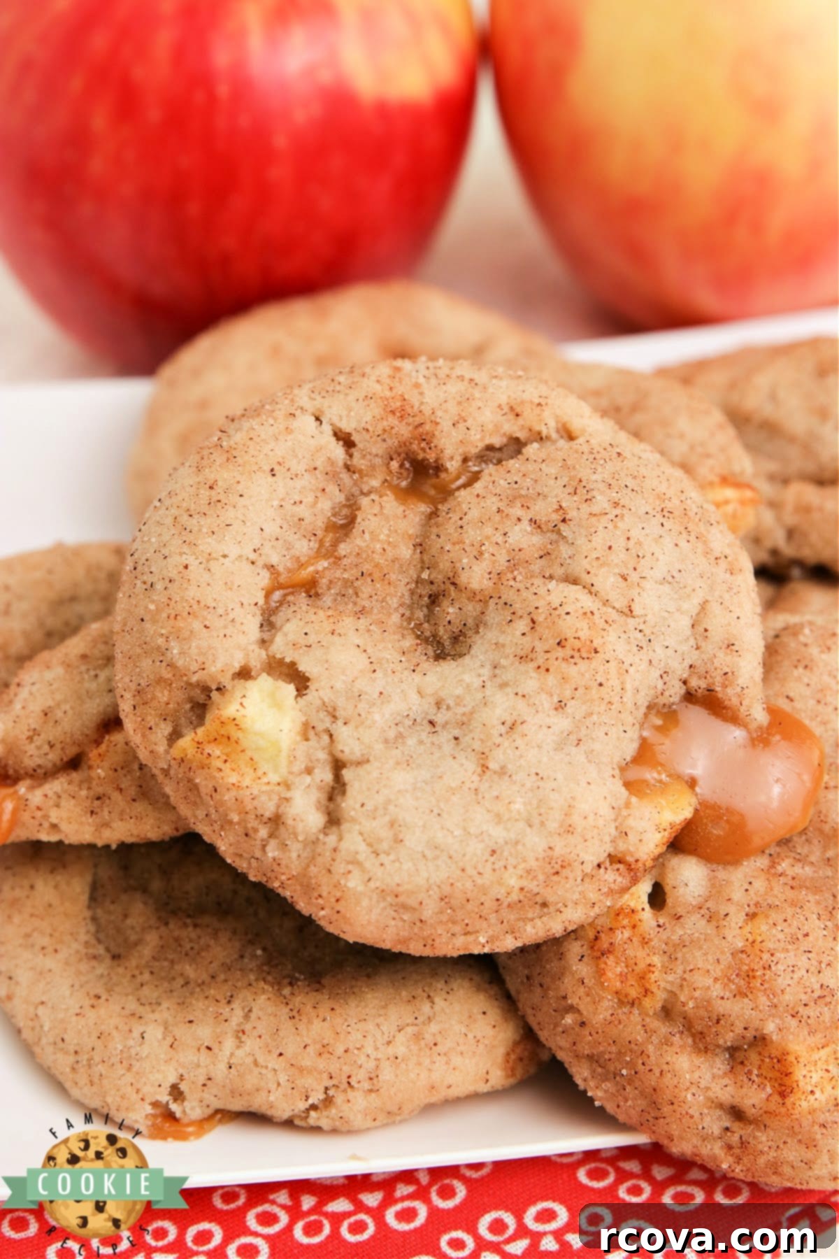 Caramel Apple Snickerdoodles 7 Homemade Caramel Apple Snickerdoodles, combining cinnamon sugar cookies with apple pieces and gooey caramel.