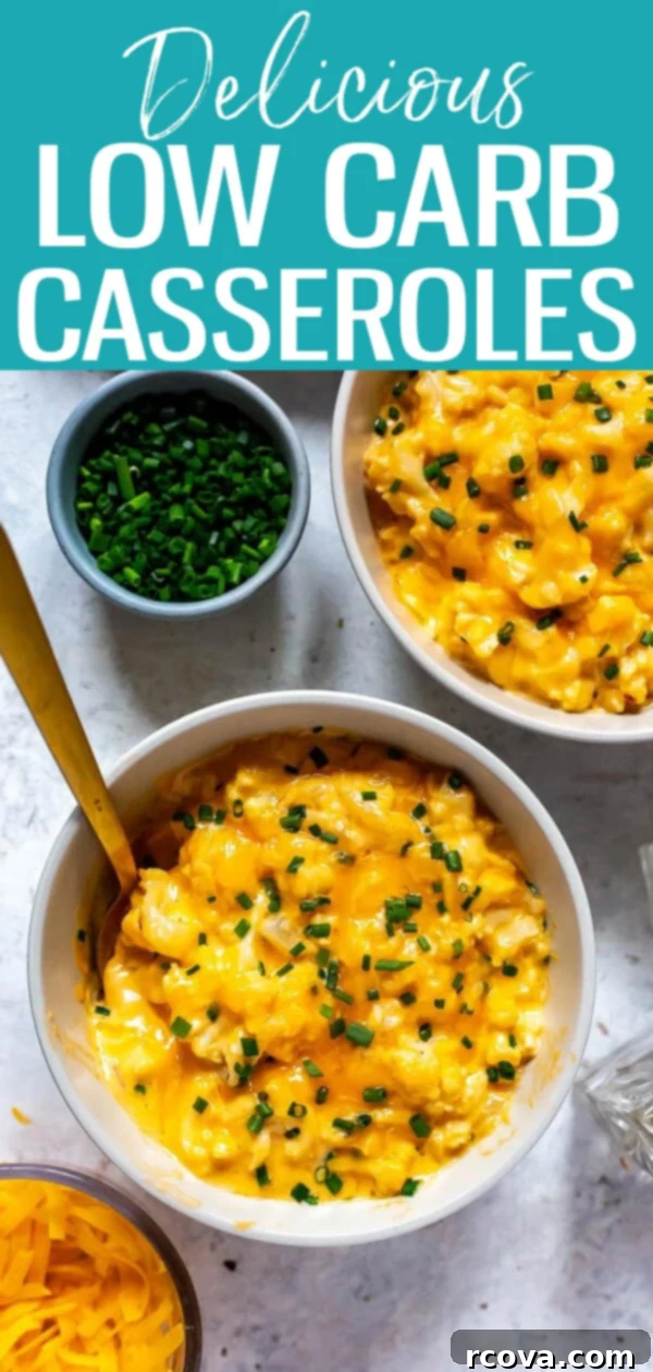 Wholesome and Flavorful Low-Carb Casserole Recipes 4 These 20+ Healthy and Delicious Low Carb Casseroles are great for meal prep! Most are freezer-friendly for quick and easy weeknight meals. #lowcarb #casserole