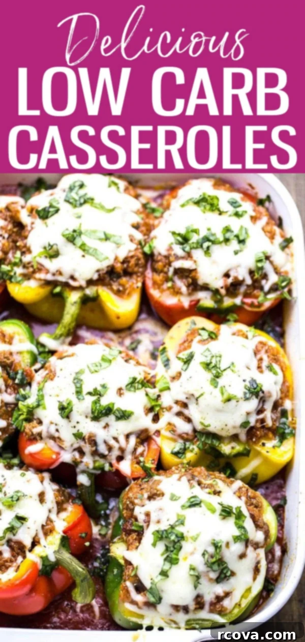 Wholesome and Flavorful Low-Carb Casserole Recipes 5 These 20+ Healthy and Delicious Low Carb Casseroles are great for meal prep! Most are freezer-friendly for quick and easy weeknight meals. #lowcarb #casserole