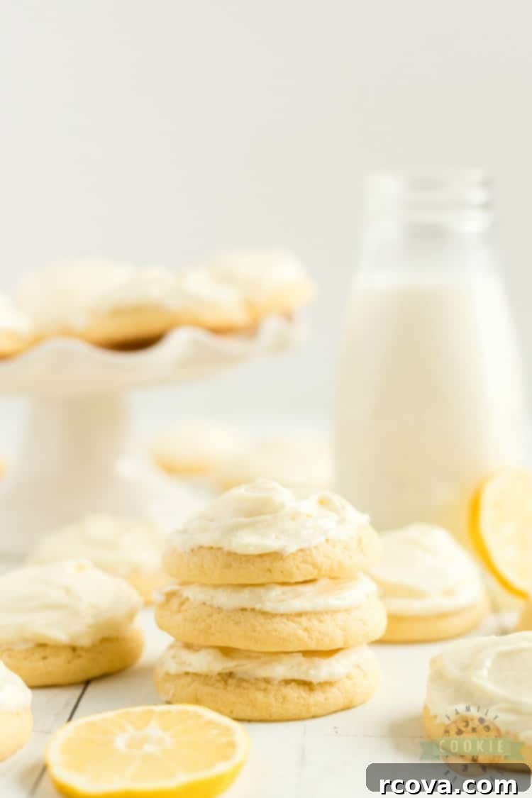 Vibrant Lemon Jello Sugar Cookies 11 Another view of perfectly frosted lemon jello sugar cookies on a platter