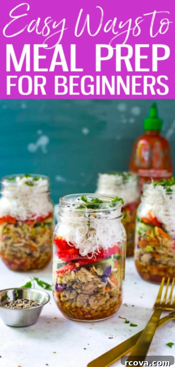 Your First 7 Steps to Stress-Free Meal Prep 12 These 7 Easy Ways to Meal Prep for Beginners are the best way to get started with meal prepping and planning – you’ll be a pro in no time! #mealprep