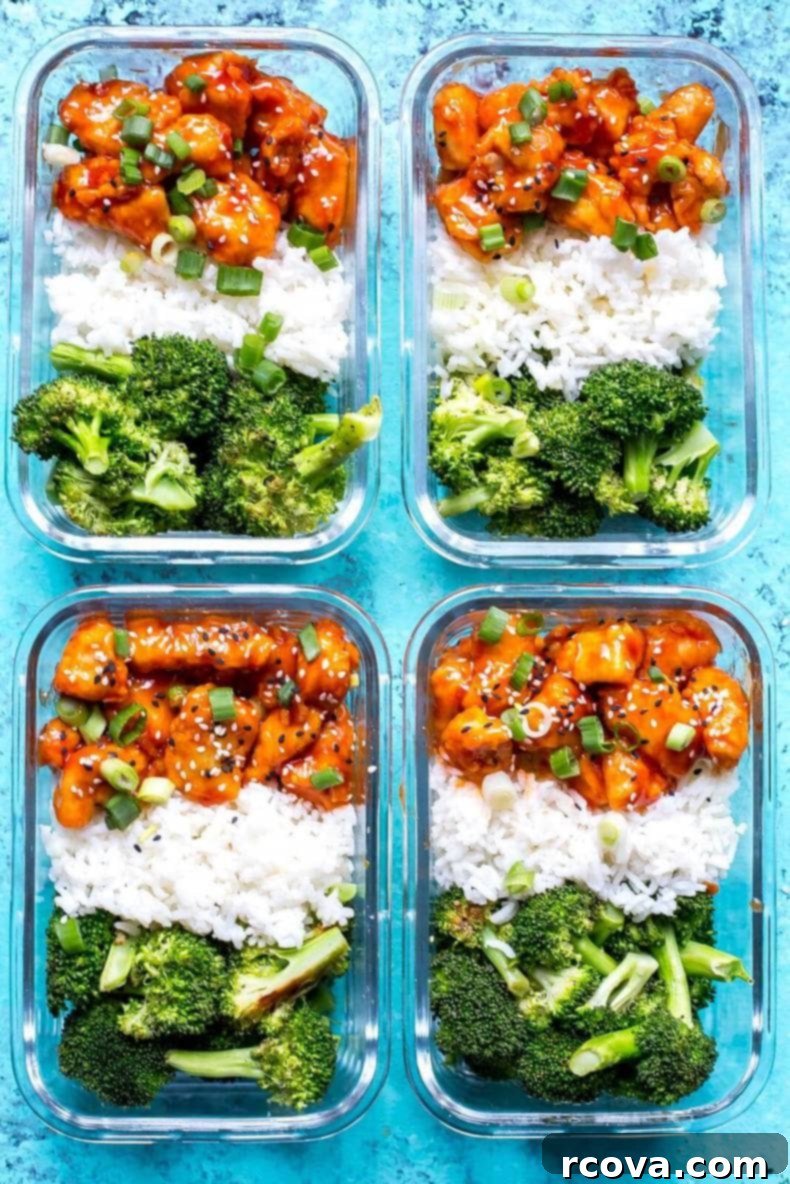 Your First 7 Steps to Stress-Free Meal Prep 8 Honey Sriracha Chicken Meal Prep Bowls