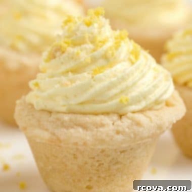 Zesty Lemon Cloud Cookies 9 A close-up of a dozen Lemon Cream Pie Cookies neatly arranged, showing off their perfectly rounded cookie bases and generous dollops of creamy lemon filling, garnished with zest.