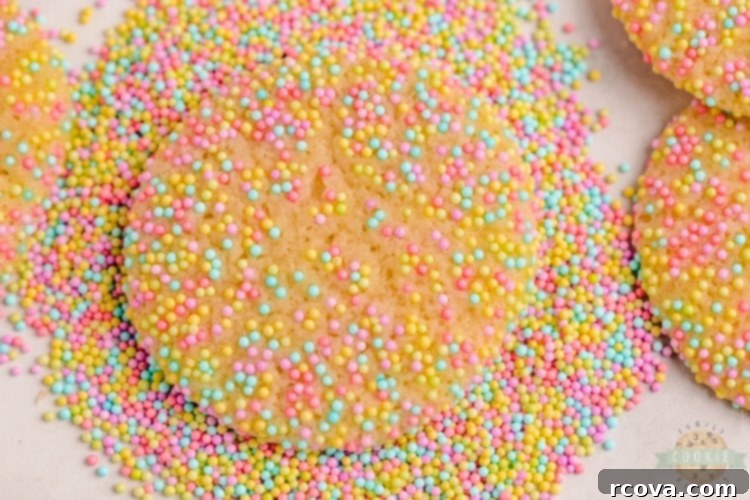 Colorful Easter Cookie Delights 2 Easter Sprinkle Cookies are a great way to celebrate the holiday with a sweet treat. The colorful sprinkles on a soft and chewy sugar cookie make for a delicious snack that looks as good as it tastes!