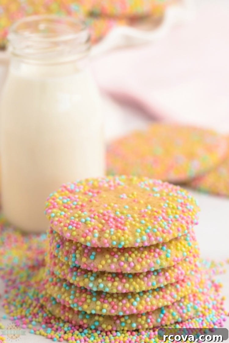 Colorful Easter Cookie Delights 11 Easter Sprinkle Cookies are a great way to celebrate the holiday with a sweet treat. The colorful sprinkles on a soft and chewy sugar cookie make for a delicious snack that looks as good as it tastes!