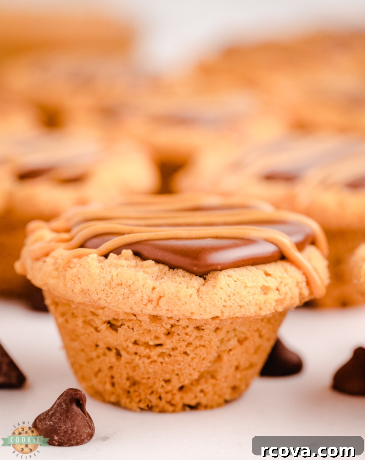 Decadent Peanut Butter Fudge Cookie Cups 5 peanut butter cookies with a fudge filling