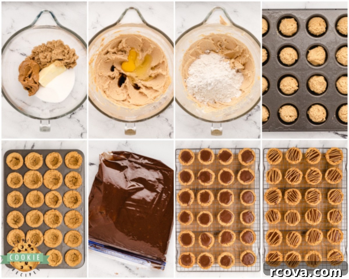 Decadent Peanut Butter Fudge Cookie Cups 6 how to make peanut butter fudge cookie cups