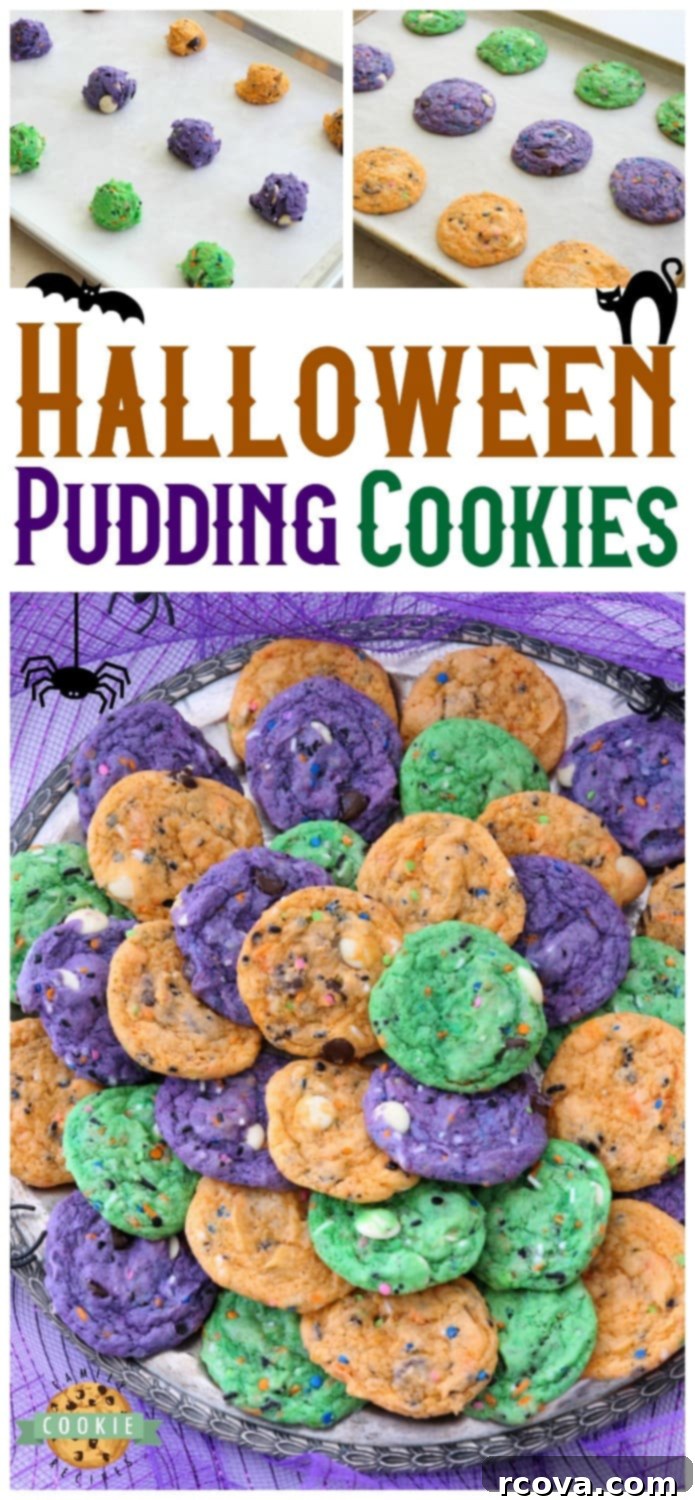 Spooky Sprinkles Cookies 5 Funfetti Halloween Cookies are tasty & spooky treats made colorful with festive sprinkles baked into each cookie. We added pudding mix for texture and color for FUN! #cookies #funfetti #Halloween #cookie #recipe #dessert #Fall